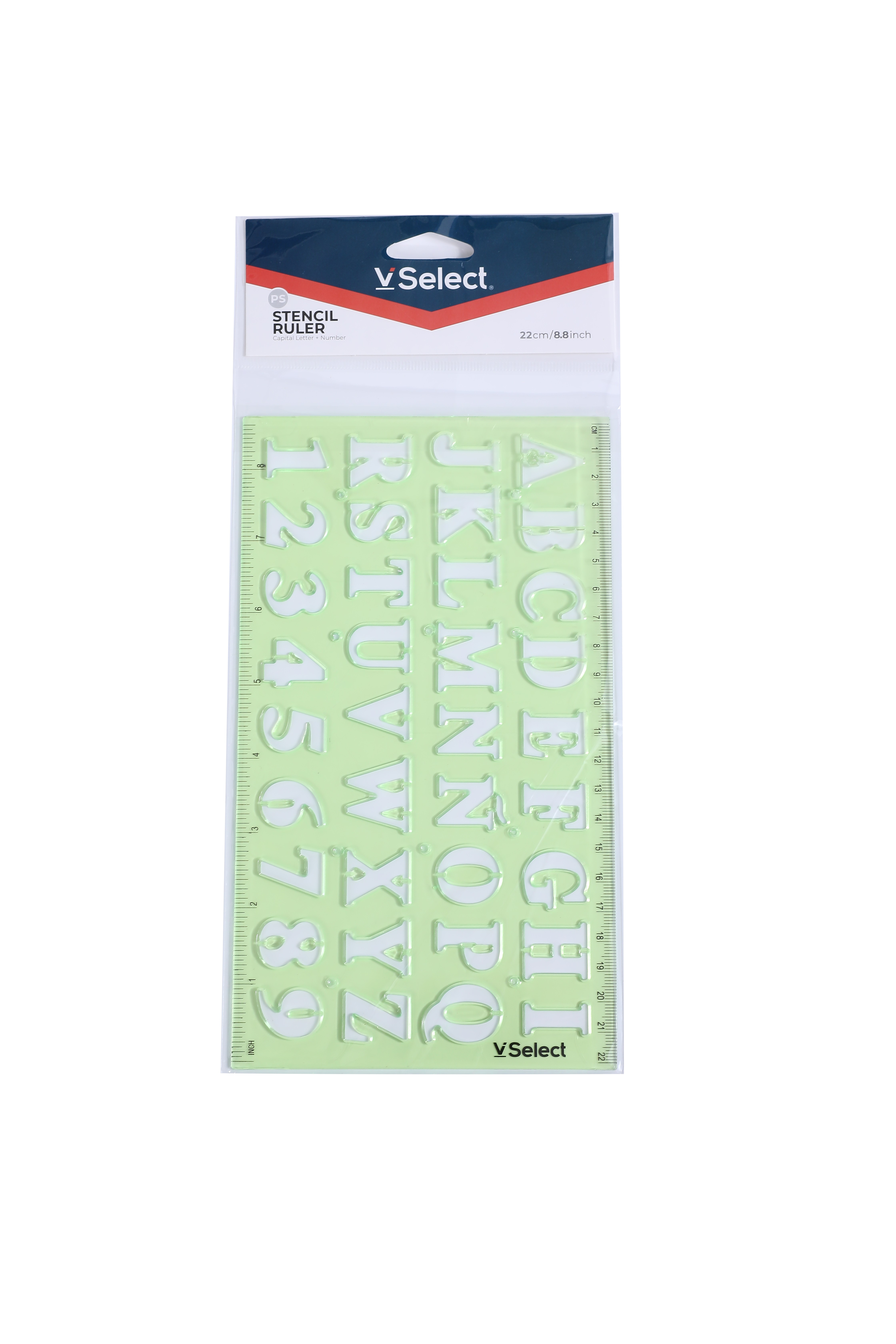 The template ruler with capital letters and numbers is exclusively for foreign trade, with a minimum order quantity of one box Specification image