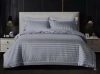 Wholesale of hotel four-piece sets, white hotel and homestay bed sheets, quilt covers, bedding, linen and satin strip sets details Picture