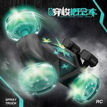 cross-border remote control car spray light rotating drift stunt electric remote-control automobile four-wheel drive off-road children's toy car