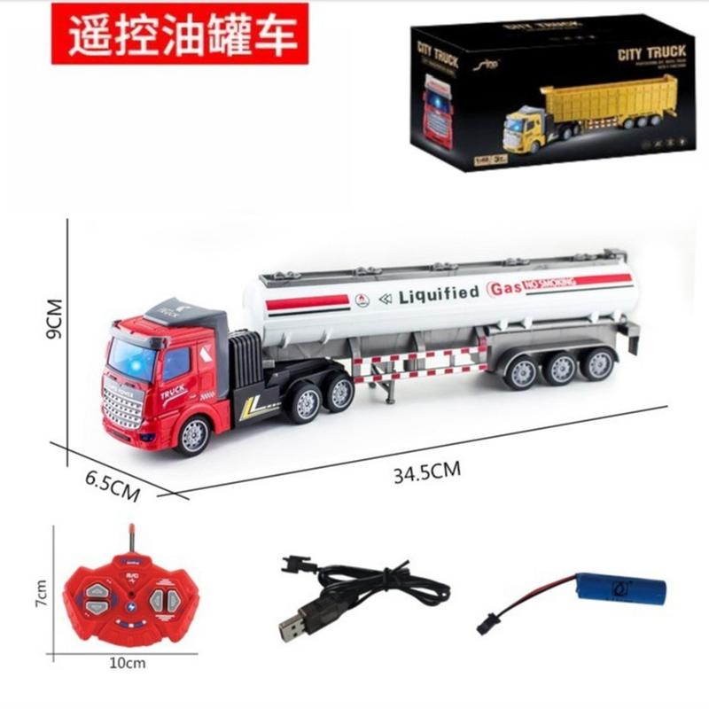 cross-border remote control trailer container truck oil tank truck children's remote control car remote control toys
