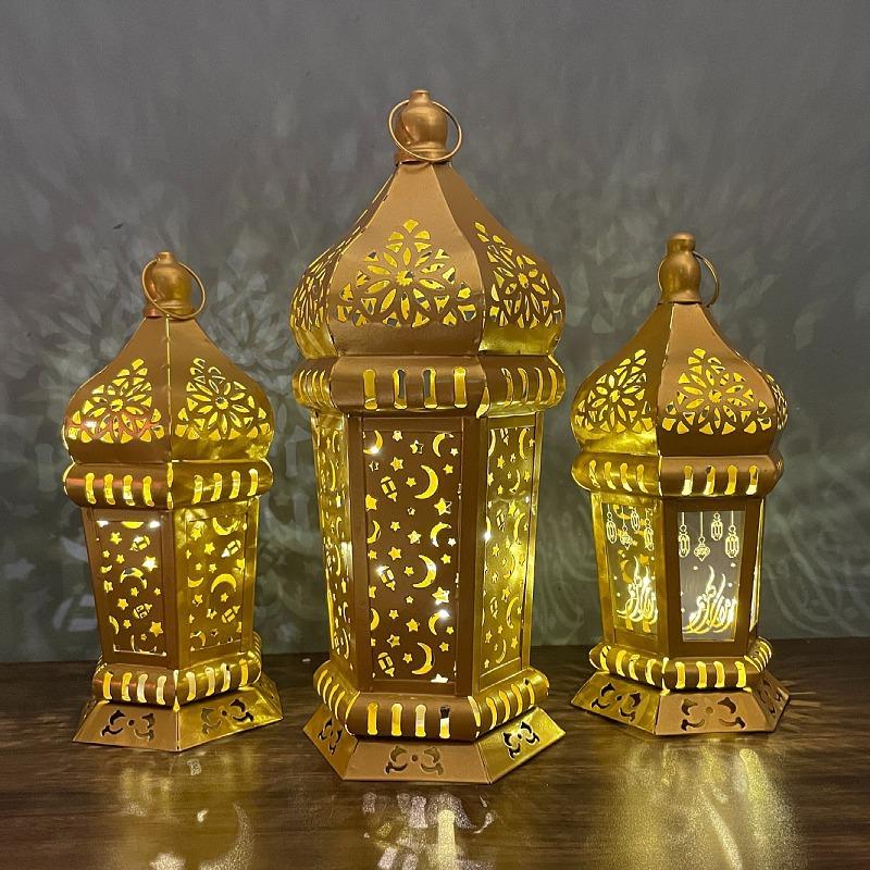 exclusive for cross-border led iron lantern household desk display festival storm lantern crafts decoration ornaments