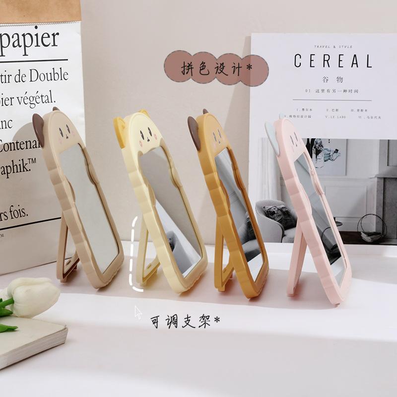 original design new desktop cosmetic mirror tablet with bracket mirror cartoon princess mirror girls dormitory dressing Specification drawing
