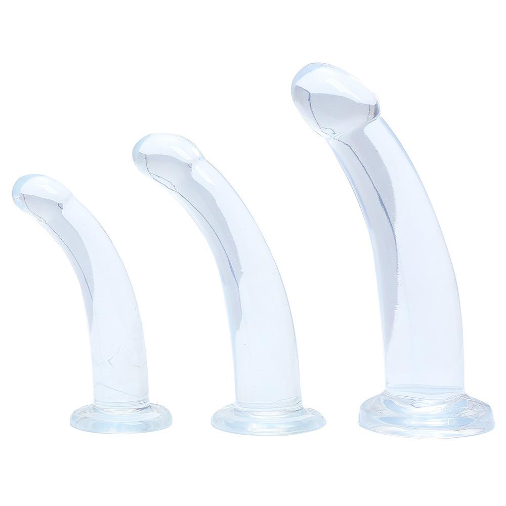 Transparent Suction Cup Anal Strip Butt Plug for Men and Women Anal Dilatation Device Back Court Masturbation Device Simulation Dildos Gay Gay Supplies