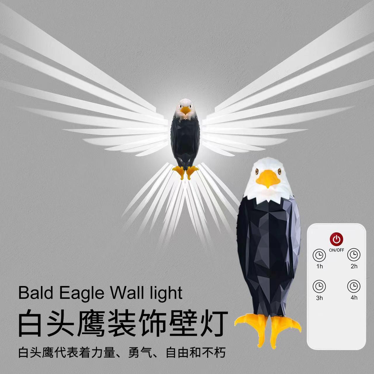 cross-border popular white eagle hanging light night lamp led light animal projection wall lamp atmosphere party decoration wall eagle lamp