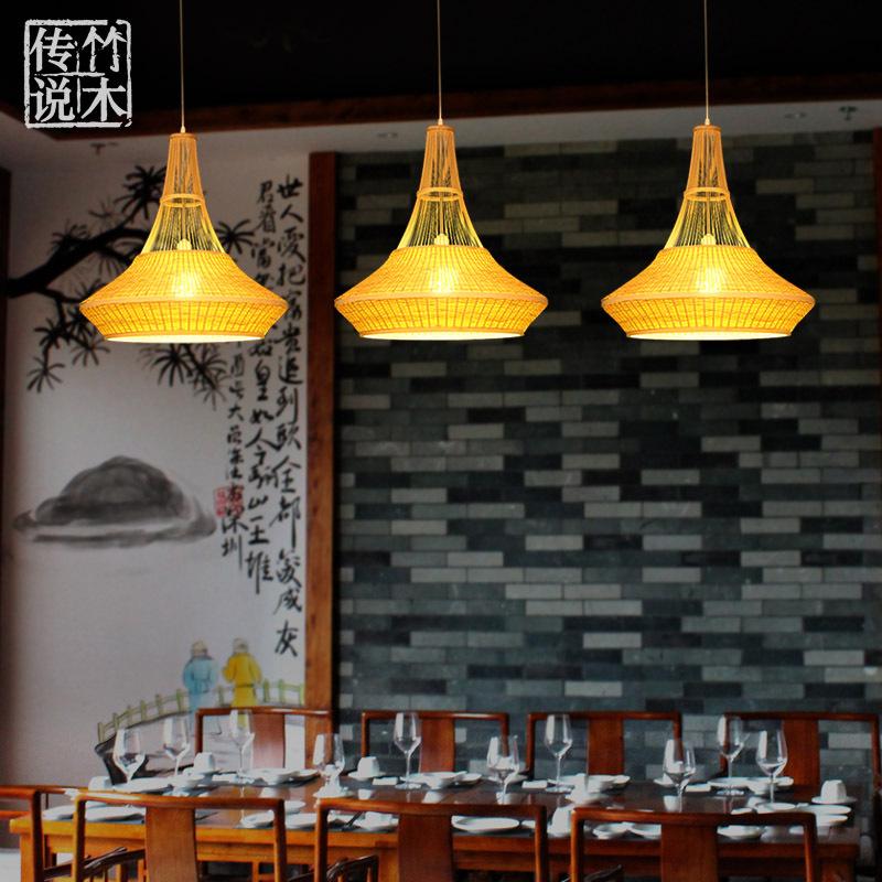 New Chinese Tea Room Zen Chandelier Restaurant Bamboo Chandelier Villa Club Combination Chandelier Southeast Asia Lamp Japanese Style Lamp