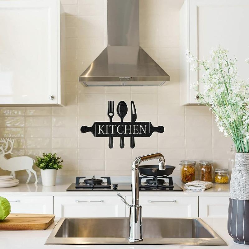 metal ware wall art black kitchen wall decoration logo