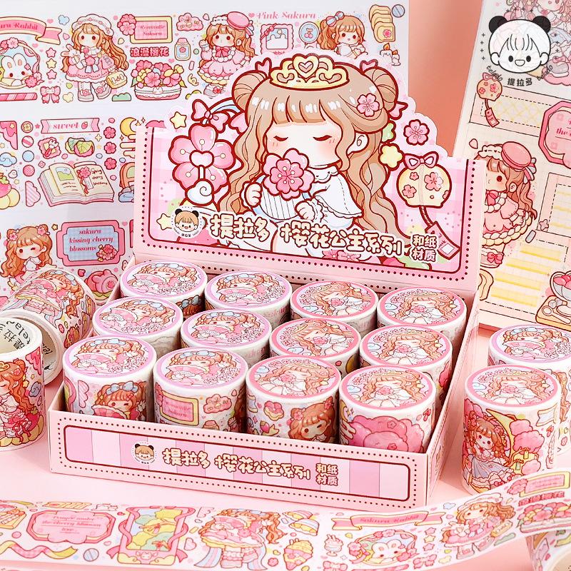 tirado tape sakura princess new notebook tape box outfit and paper adhesive tape cute girl heart stiers paper adhesive tape