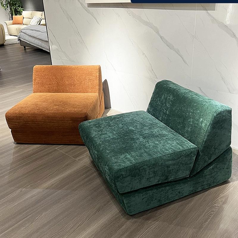 full sponge compressed sofa single folding sofa living room balcony couch lazy sofa tatami fabric sand