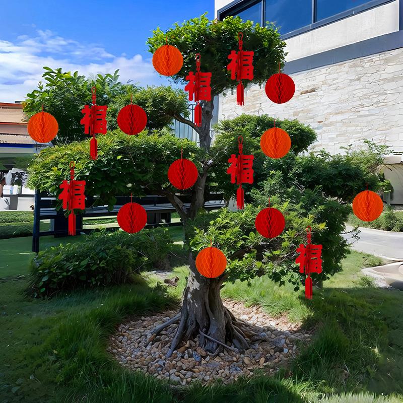housewarming decoration new house decoration greenery bonsai fu-character lantern hanging decoration moving house ceremony sundries pendant