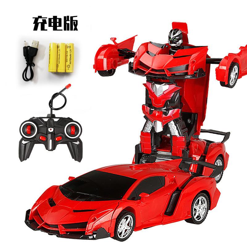 remote control deformation car 1:18 deformation robot one-click deformation children's electric remote control cars boy toy car