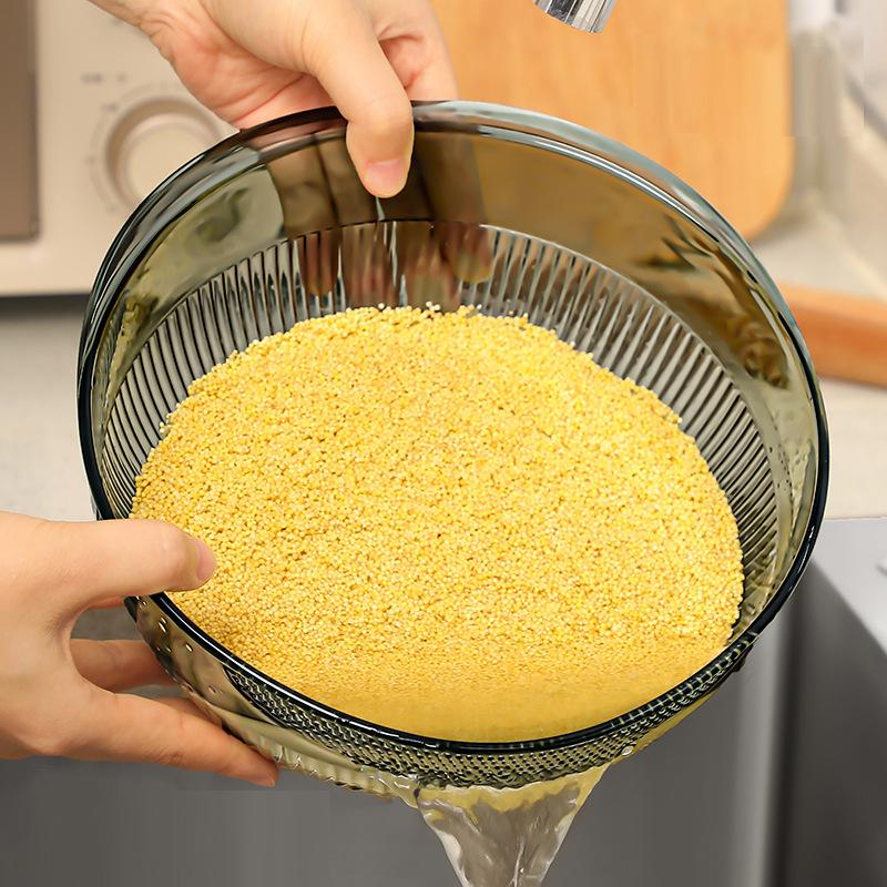 washing millet sesame filter plastic washing basin drain basket taobao millet basin kitchen tools thickened rice washing filter