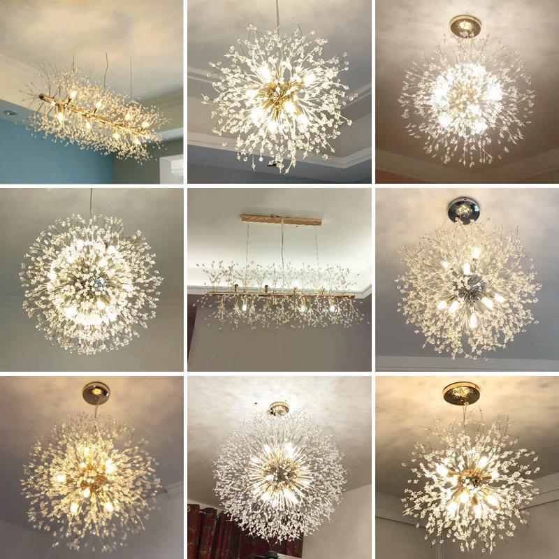 Factory Supply Nordic Modern Minimalist Dandelion Chandelier Living Room Bedroom Dining Table Hall Exhibition Hall Decorative Chandelier