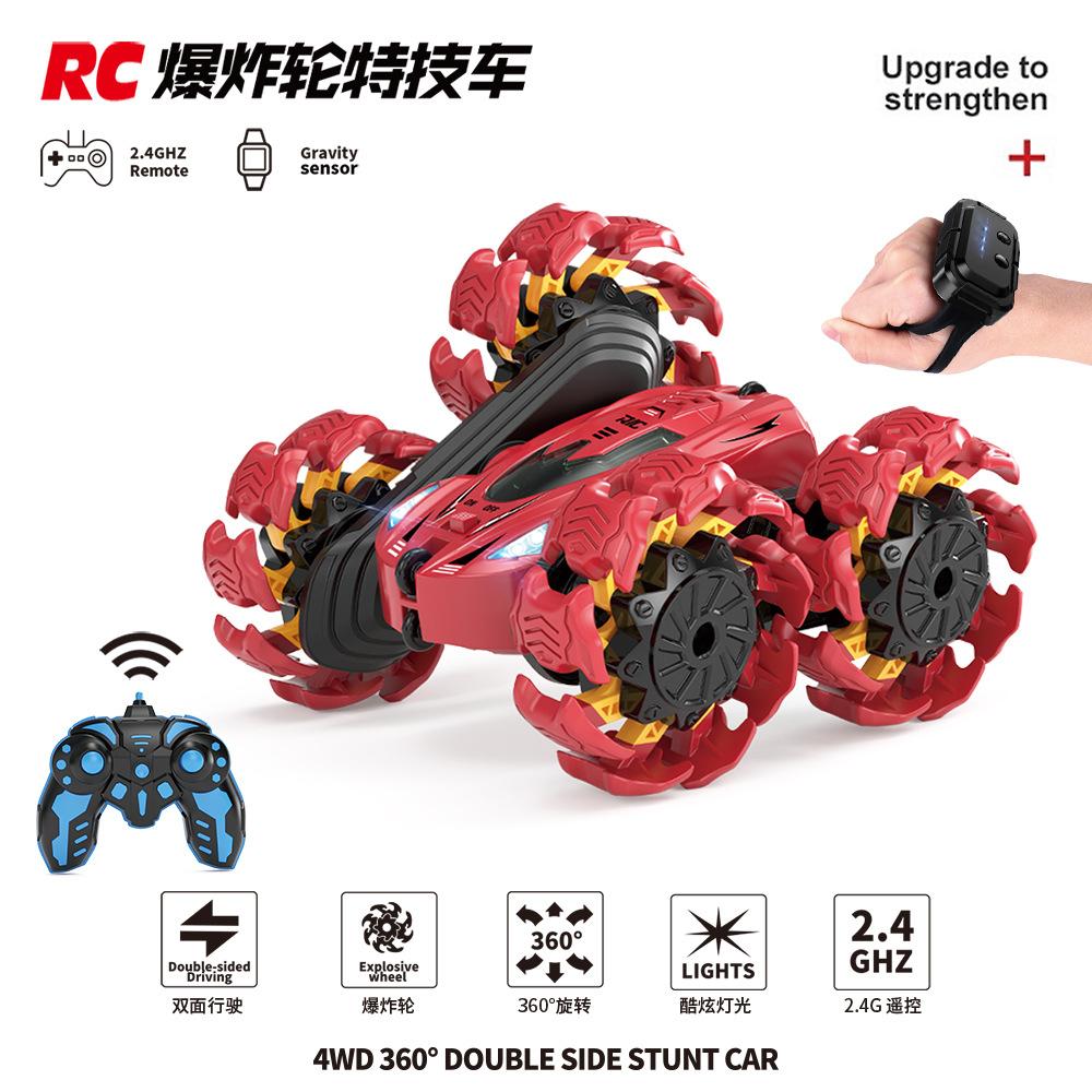 new explosion wheel stunt car gesture induction remote control car toy drift car remote control car children racing rc hand