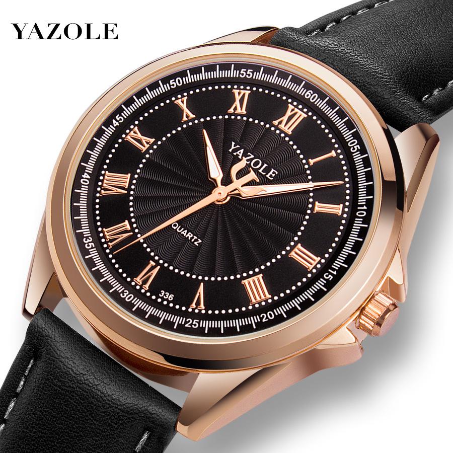 yazole336 business men's watch quartz watch men's watch leather luminous fashion manufacturer watch men's watch wholesale