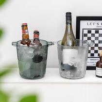 g328 ice bucket cylinder type storage bucket beer champagne ice bucket camping fruit beverage barrel plastic bucket