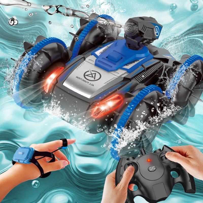 children's gesture induction amphibious remote control car can draw water off-road stunt car boy electric car toy