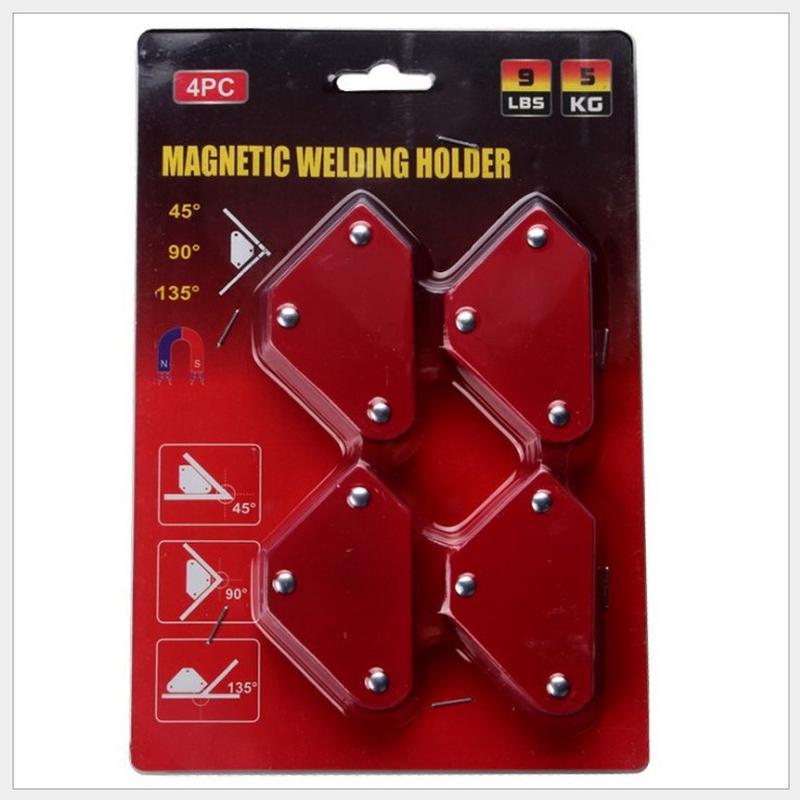 factory direct sales 4-piece set mini magnetic welding locator magnetic fixed angle tool 9lb hardware tool