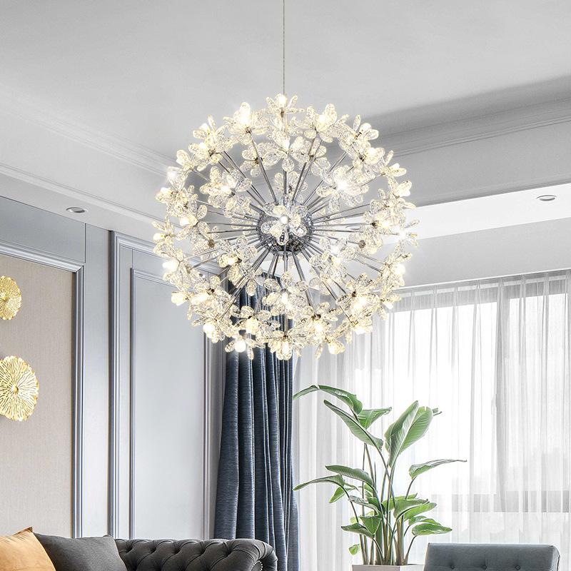 Crystal Ball Chandelier Modern Simple LED Light Dandelion Chandelier Nordic Post-Modern Chandelier New Chandelier