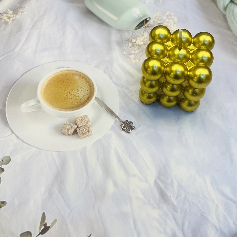 Gold and Silver Magic Cube Scented Soybean Candles Wedding Banquet Souvenirs Valentine's Day Gifts Birthday Gifts Shaped Ornaments Candles Scented Candles Christmas Tree Candles Birthday Happy Candles Birthday Candles Candles Scented candles Christmas candles details Picture