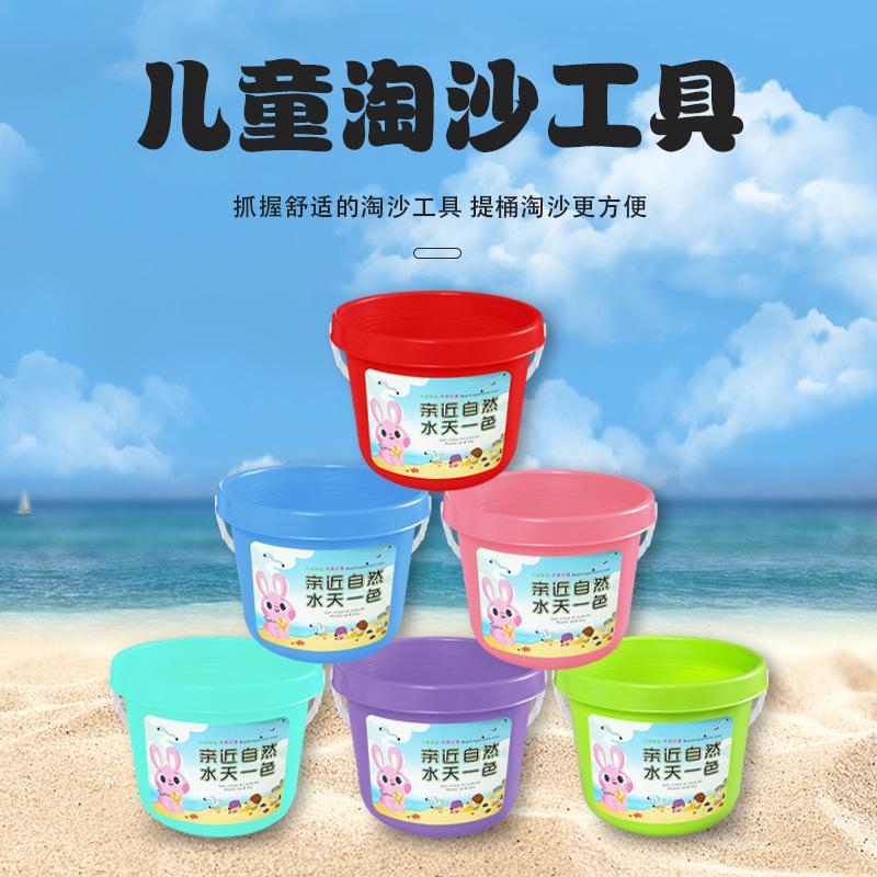 children play sand play snow play water bucket factory direct toy plastic bucket rural style candy color beach