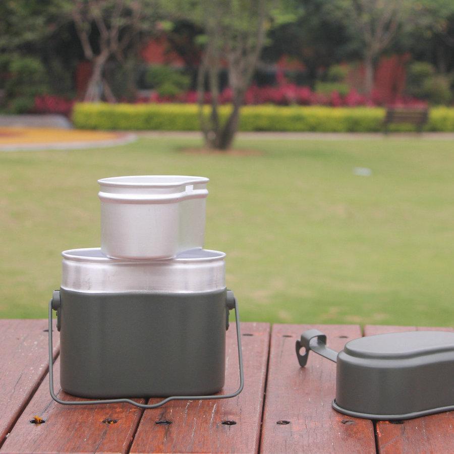 Amazon Hot Selling German Aluminum Lunch Box German 79 Portable Lunch Box Outdoor Camping Cookware Tableware
