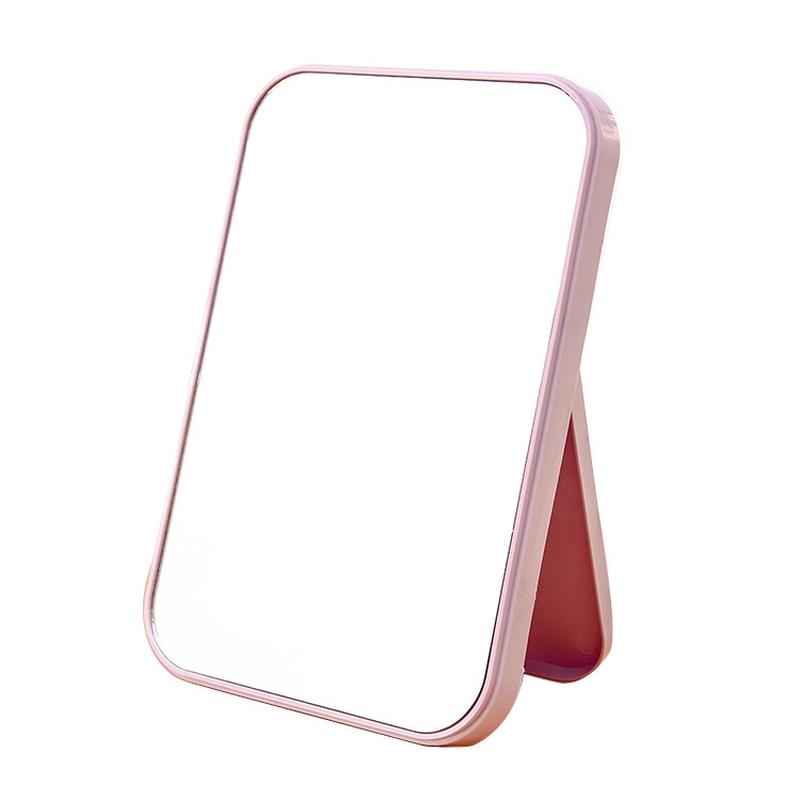 hd one-sided makeup mirror desktop plastic colorful dressing mirror foldable and portable large square princess mirror Item Picture