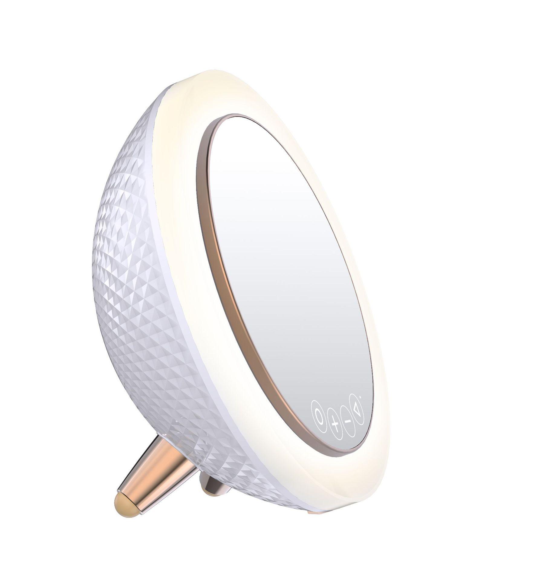 Lighted Makeup Mirror Led Cosmetic Mirror Household Desk Cute Dressing Table Mirror with Bluetooth Speaker