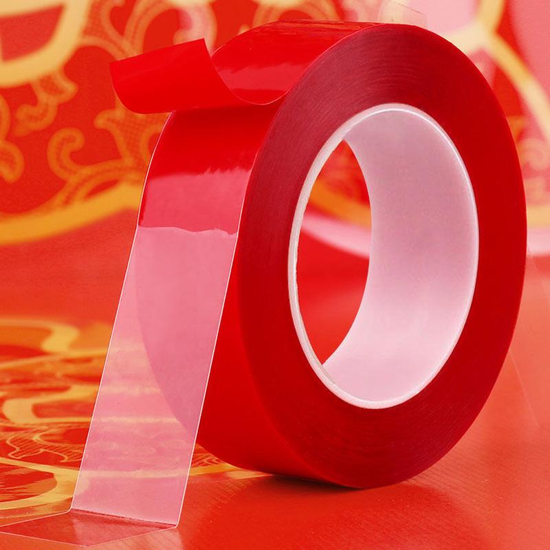 stick spring festival scrolls couplets special traceless no residue transparent double adhesive tape new year painting wedding car wedding room no glue left easy to tear tape Application Scenario