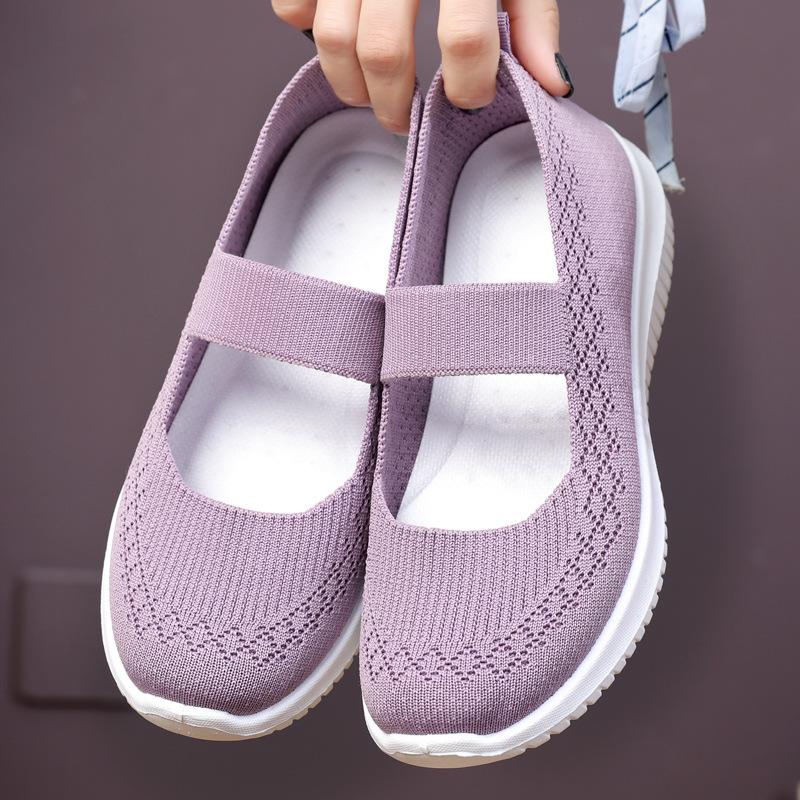 walking shoes women's summer new old beijing cloth shoes old man breathable old lady strap elderly non-slip mom shoes