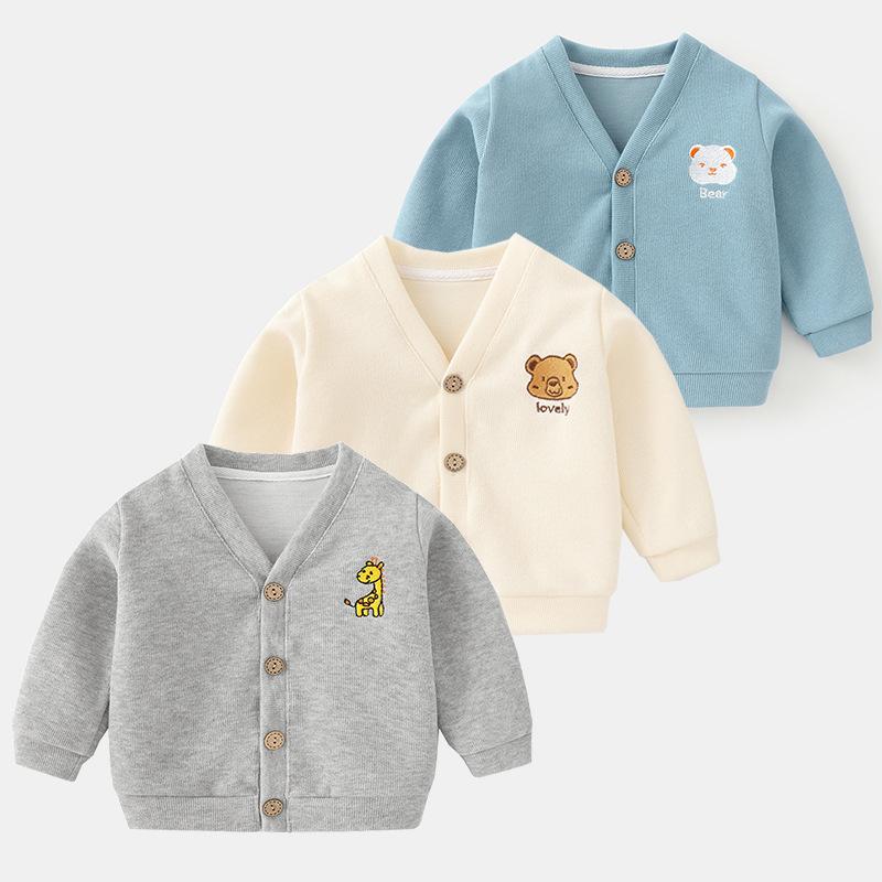 Clothes for Babies Knitted Cardigan Coat Autumn Clothing Spring and Autumn Clothing for Boys 1 Year Old Toddler Baby Girl Children Kids' Tops