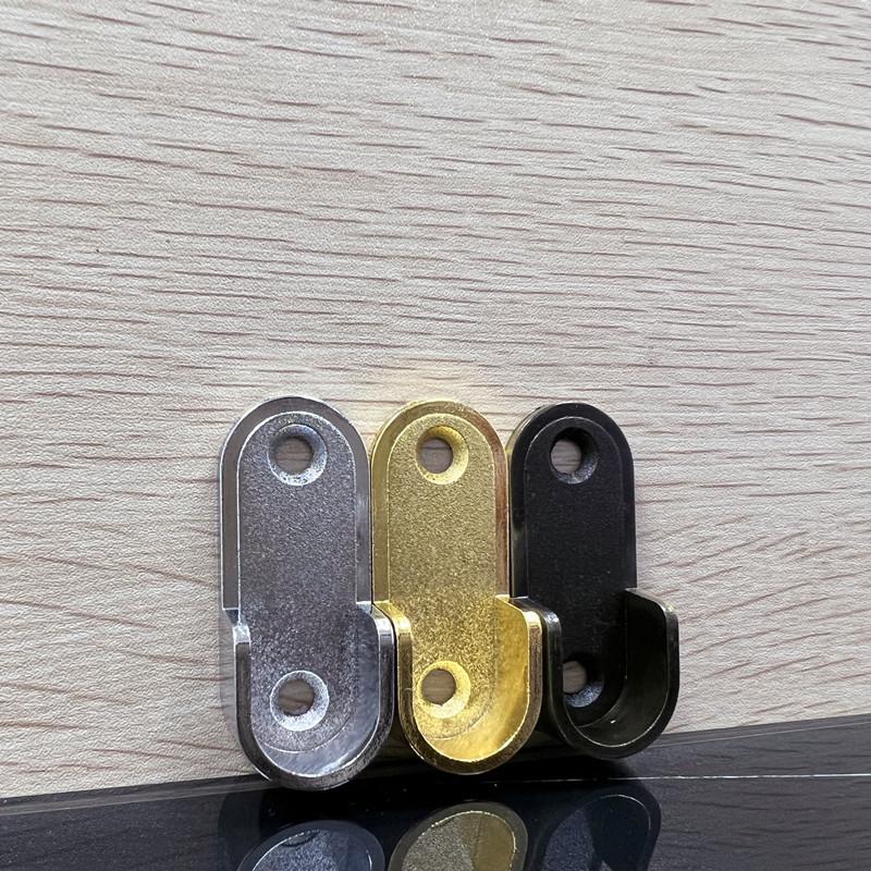 Wardrobe Hanging Rod Fixed Accessories Hardware Hanging Rod Clothes Rod Holder Golden Hook Flange Seat Clothes Tube Clothes Holder