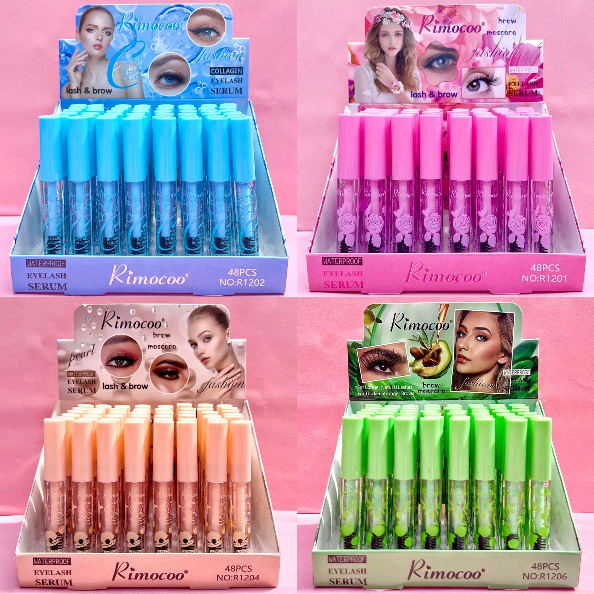 cross-border rimocoo nutrient solution thick curl long natural mild mascara black moisturizing eyelashe essence batch