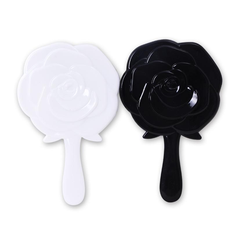 european retro rose flower small mirror creative plastic mirror beauty dressing mirror makeup hand-hold mirror portable mirror Application Scenario