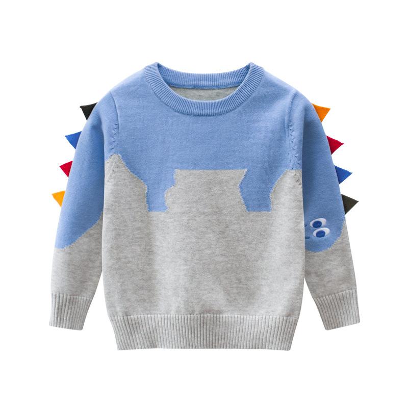 27kids korean style children's clothing wholesale 2024 boys autumn clothing kids' sweater small and medium children's tops baby clothes dinosaur