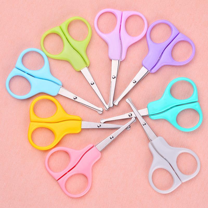 multi-color safety baby nail scissors knife stainless steel material long mouth scissors baby special nail scissors nail clippers