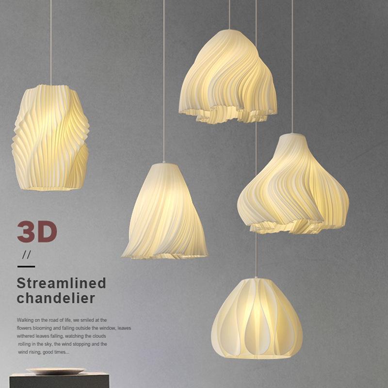 simple modern chandelier restaurant three-head bar bedroom bedside stairs entrance shop commercial creative 3d printing lamp