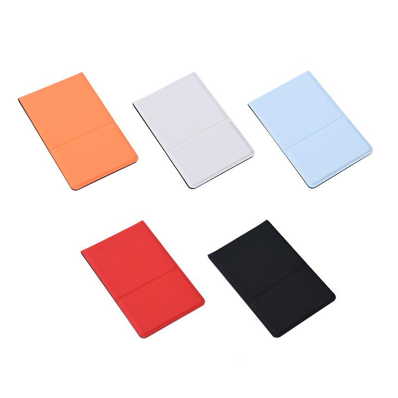 pu leather stainless steel folding hairdressing mirror three fold dressing mirror portable make-up mirror gift student portable mirror set logo Item Picture