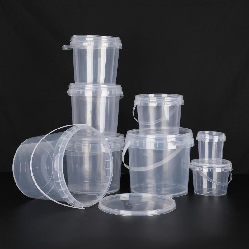 SOURCE Factory Plastic Bucket with Lid Lobster Seafood Bucket Disposable Transparent Plastic Toy Packing Case