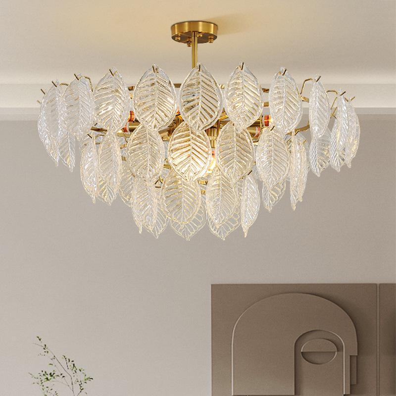Light Luxury Chandelier Lamp in the Living Room French Post-Modern Simple American Retro Dining-Room Lamp Bedroom Ceiling Luminaire Surface Mounted Luminaire Wholesale