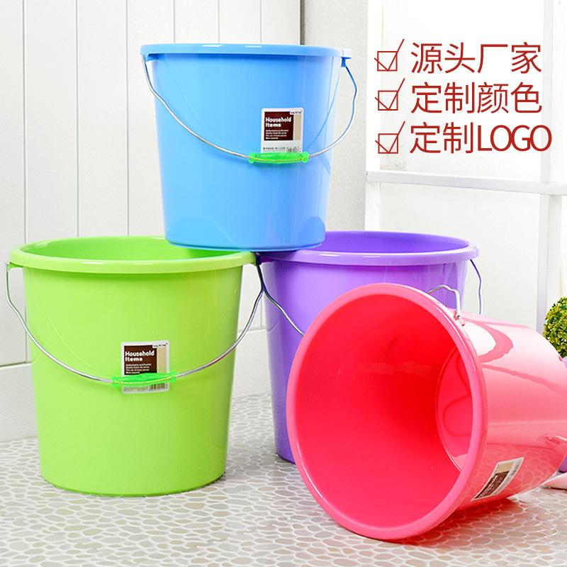 school season plastic bucket thickened household water bucket student dormitory dolly tub washbasin large bath bucket