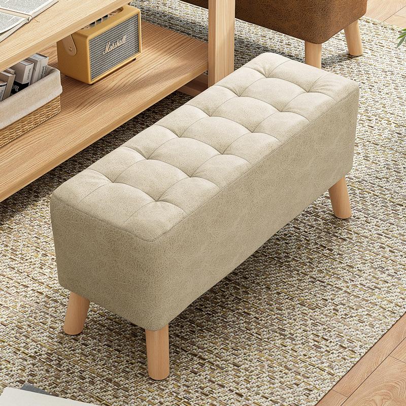 stool household small bench lazy net red sofa wooden stool square stool small chair fabric footstool living room stool