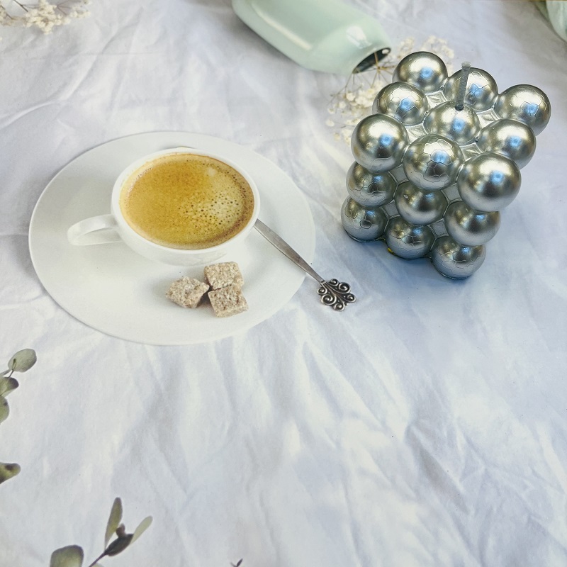 Gold and Silver Magic Cube Scented Soybean Candles Wedding Banquet Souvenirs Valentine's Day Gifts Birthday Gifts Shaped Ornaments Candles Scented Candles Christmas Tree Candles Birthday Happy Candles Birthday Candles Candles Scented candles Christmas candles Specification image