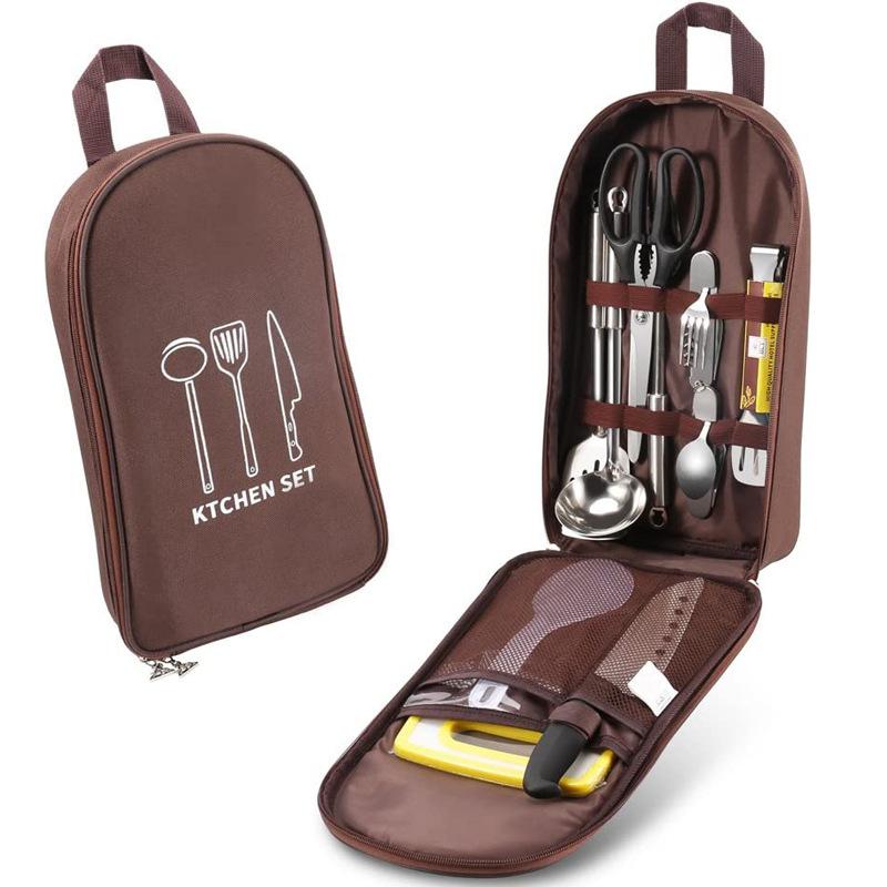 Outdoor Cookware Portable Storage Bag Outdoor Camping Kitchenware Storage Bag Tableware Picnic Supplies Camping Tools Storage