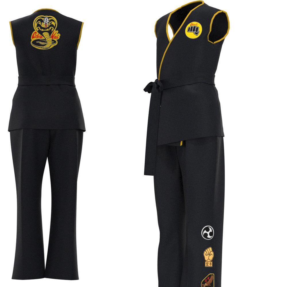 the karate kid taekwondo clothes cosplay suit cobra karate training wear suit taekwondo training wear