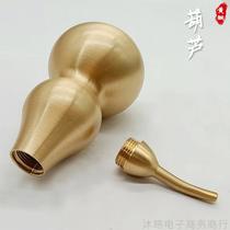 Pure Copper Gourd Decoration Brass Open Gourd Office Home Living Room Decoration Hollow Gourd Pendant Small Gift