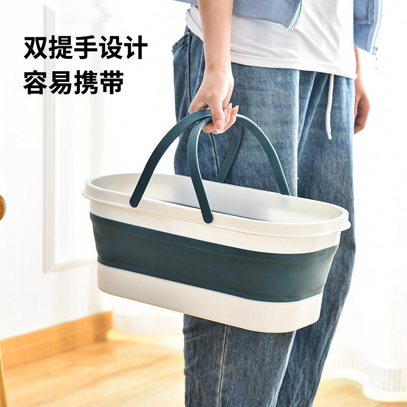Hand Holding Foldable Mop Bucket Rectangular Tobo Para Coleto Household Washing Mop Basin Mop Bucket Laundry Bucket Plastic Bucket