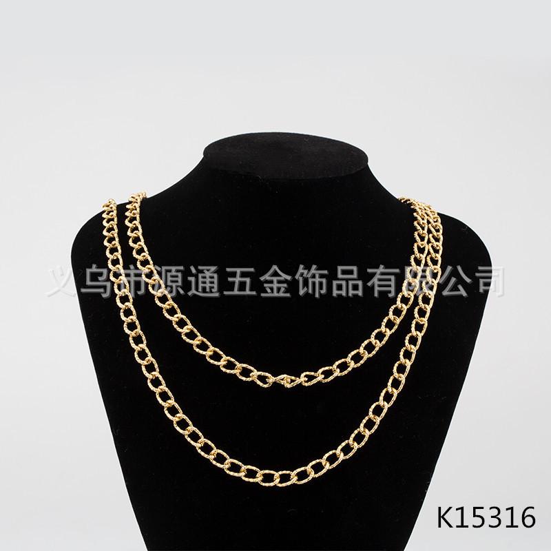 k15316 yuantong hardware factory direct sales ornament aluminum zipper luggage accessories batch pattern button chain metal chain