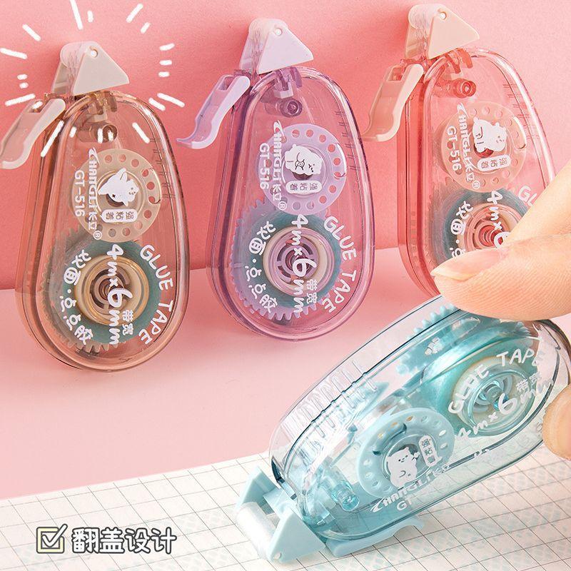 Factory Direct Supply Primary School Student Tape Dotting Glue Creative Children Correction Tape Transparent Double Adhesive Tape Art Glue Wholesale