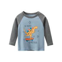 27kids children's clothing autumn new 2024 korean style boys undershirt babies' long sleeve t-shirt kids clothes