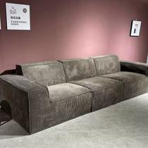 compressed sofa vacuum compressed tofu block sofa corduroy fabric sofa living room straight row designer removable and washable